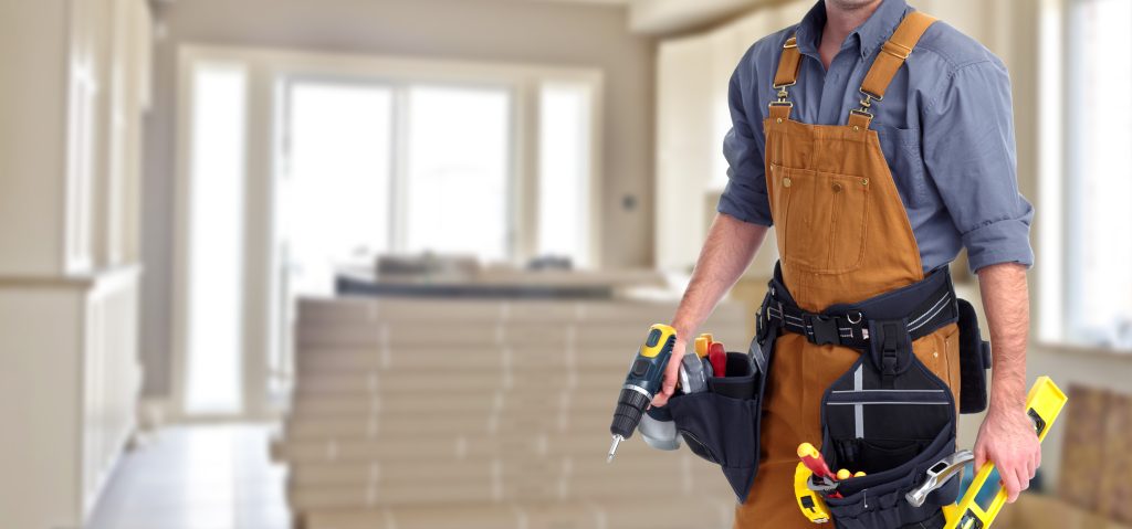 Builder,Handyman,In,New,House.